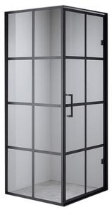 BPS-koupelny Štvorcový sprchový kút BS10A 80x80 čierna/transparent - bez vaničky