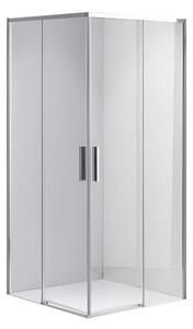 BPS-koupelny Štvorcový sprchovací kút NOVA CH 80x80 chróm/transparent - bez vaničky