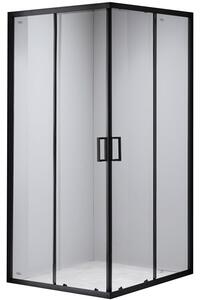 BPS-koupelny Štvorcový sprchovací kút BL30D 70x70 čierna/transparent - bez vaničky