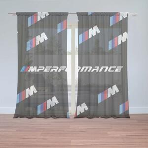 Sablio Záclony MPERFORMANCE čierny vzor: 2ks 150x250cm