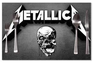 Sablio Prestieranie METALLICA Lebka Sivá: 40x30cm