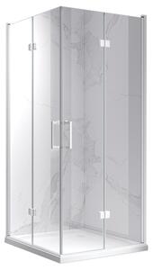 BPS-koupelny Štvorcový sprchový kút KZ08C 90x90 WH biela/transparent - bez vaničky