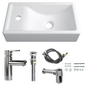 Nástenná umývadlo 41x23 cm - Keramické - Mini umývadlo - Pre malé priestory