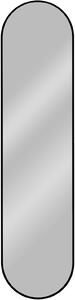 Baltica Design Tiny Border Pastille zrkadlo 40x155 cm oválne čierna 5904107905730