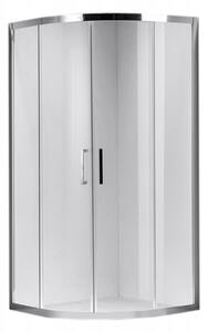 BPS-koupelny Štvrťkruhový sprchový kút KZ101B 90x90 chróm/transparent - bez vaničky