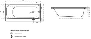Cersanit Smart obdĺžniková vaňa 160x80 cm biela S301-118