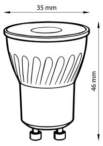 Brilagi - keramická LED žiarovka GU10/5W/230V 3000K čierna