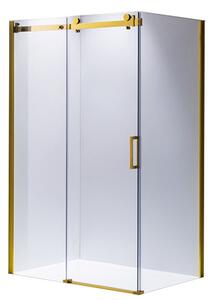 BPS-koupelny Obdĺžnikový sprchový kút KZ203B GL 110x80 zlatý/transparent - bez vaničky