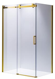 BPS-koupelny Obdĺžnikový sprchovací kút KZ203A GL 100x80 zlatá/transparent - bez vaničky
