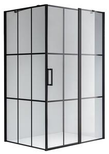BPS-koupelny Obdĺžnikový sprchový kút BS03B BL 110x90 čierna/transparent - bez vaničky