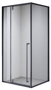 BPS-koupelny Obdĺžnikový sprchový kút BS12A 100x80 čierna/transparent - bez vaničky