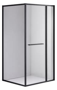 BPS-koupelny Obdĺžnikový sprchovací kút KIRA BL 90x80 čierna/transparent - bez vaničky