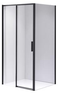 BPS-koupelny Obdĺžnikový sprchovací kút NOVA BL 90x80 čierny/transparent - bez vaničky