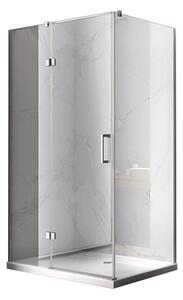 BPS-koupelny Obdĺžnikový sprchovací kút KZ02A 90x80 chróm/transparent - bez vaničky