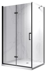 BPS-koupelny Obdĺžnikový sprchový kút ZES KZ20D 100x80 BL čierna/transparent - bez vaničky
