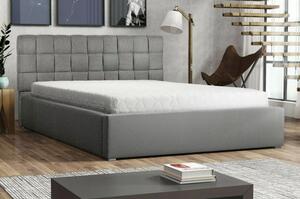 Manželská posteľ s úložným priestorom a roštom 200x200 WARNOW 2 - svetlá šedá