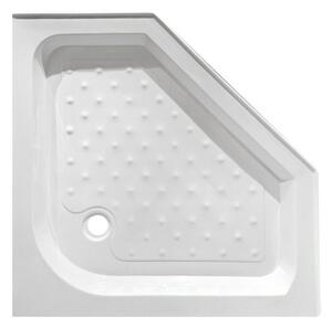 BPS-koupelny Päťuholníkový sprchovací kút BS06B 90x90 čierna/transparent + vanička SXL07B WH biela