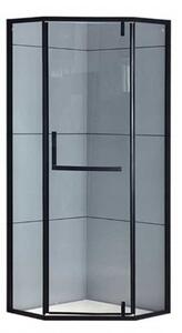 BPS-koupelny Päťuholníkový sprchový kút KZ4026A BL 80x80 čierna/transparent - bez vaničky
