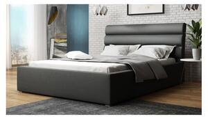 Jednolôžková čalúnená posteľ s roštom 120x200 BORZOW - šedá 1