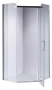BPS-koupelny Päťuholníkový sprchový kút KZ91A 80x80 chróm/transparent - bez vaničky
