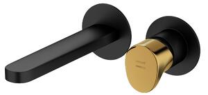Cersanit Inverto umývadlová batéria podomietková čierna-zlatá S951-296