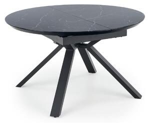 VERTIGO stôl rozkládací, Pracovná doska - Čierny mramor, Nohy - Čierny