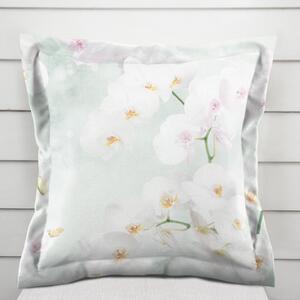 Biante Dekoračná obliečka na vankúš s lemom PM-019 Orchidey na svetlo zelenom 30 x 50 cm