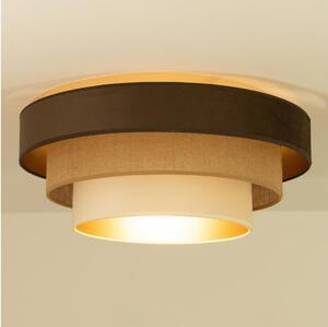 Stropné svietidlo WENTA 1xE27/60W/230V priemer 50 cm hnedá/juta/béžová