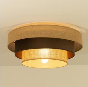 Stropné svietidlo WENTA 1xE27/60W/230V, priemer 50 cm, juta/hnedá