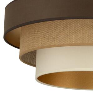 Prisadený luster WENTA 1xE27/60W/230V pr. 50 cm hnedá/juta/béžová
