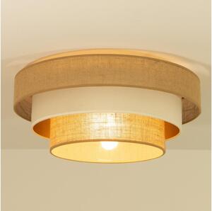 Stropné svietidlo WENTA 1xE27/60W/230V, priemer 50 cm, juta/béžová