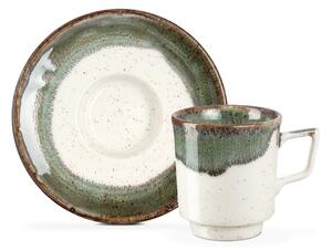 Porcelánové šálky na kavu, 100 ml, Bonnie Farba: Zelená