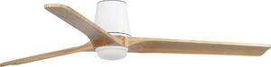 FARO 338381S-LED Stmievateľný ventilátor HEYWOOD TUB L 10W/230V CCT priemer 132 cm drevo/biela + diaľkové ovládanie