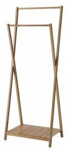 Bambusový vešiak na oblečenie Compactor Bamboo, dvojitý