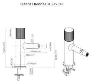 Oltens Hamnes bidetová batéria stojacia chrómová 31305100