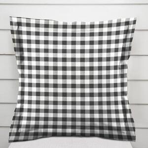 Biante Dekoračná obliečka na vankúš s lemom Rebeka RE-011 Sivo-biela kocka stredná 30 x 50 cm