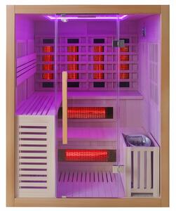 BPS-koupelny Kombinovaná sauna 2v1 HELSI 3 NEW - Infrasauna + fínska sauna 160x160, 3-4 osoby