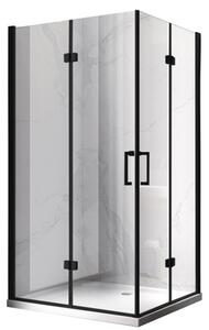 BPS-koupelny Obdĺžnikový sprchovací kút ZES KZ12A BL 90x80 čierna/transparent - bez vaničky