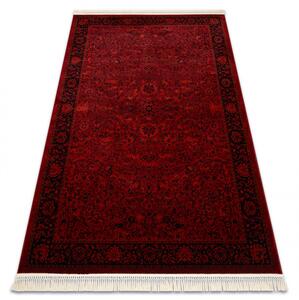 Koberec ORIENT 5125 so strapcami / rám, orientálny / klasický, bordový / čierny