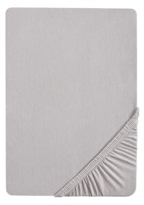 Biberna Napínacia džersejová plachta (180 – 200 x 200 cm, sivá) (100227068)