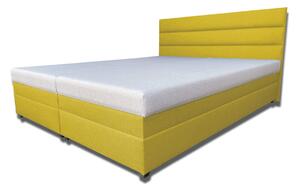 Manželská posteľ 180 cm Rebeka (s pružinovými matracmi) (horčicová). Vlastná spoľahlivá doprava až k Vám domov. 1030922