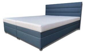 Manželská posteľ 160 cm Rebeka (s penovými matracmi) (tmavomodrá). Vlastná spoľahlivá doprava až k Vám domov. 1030952