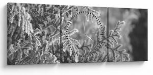 Obraz - Smrekový les (s hodinami) (90x30 cm)