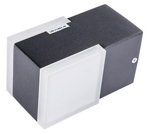 Nástenné elektrické osvetlenie Sardinie, čierna