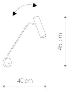 EYE SUPER nástenná lampa Čierna