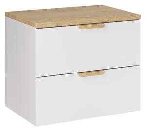 Comad Kúpeľňová skrinka pod doskové umývadlo Aster White 60 biela mat/dub cremona