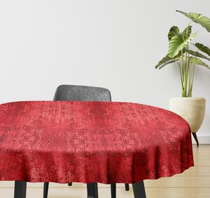 Ervi dekoračný obrus na stôl oválny - krčený zamat červená