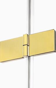 New Trendy Avexa Gold Shine sprchovací kút 80x80 cm obdĺžniková zlatá lesklé/priehľadné sklo EXK-1647