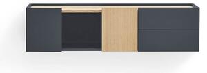 MUZZA Tv stolík Oma 110 x 35 cm modrá