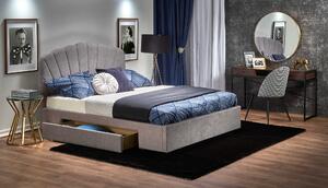 Manželská posteľ GABRIELLA - 160x200 cm - svetlosivá
